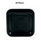 24 Count Black Square Paper Dessert Plates for Graduation Party Birthday Elegant Events 7"